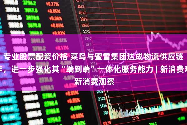 专业股票配资价格 菜鸟与蜜雪集团达成物流供应链合作，进一步强化其“端到端”一体化服务能力 | 新消费观察